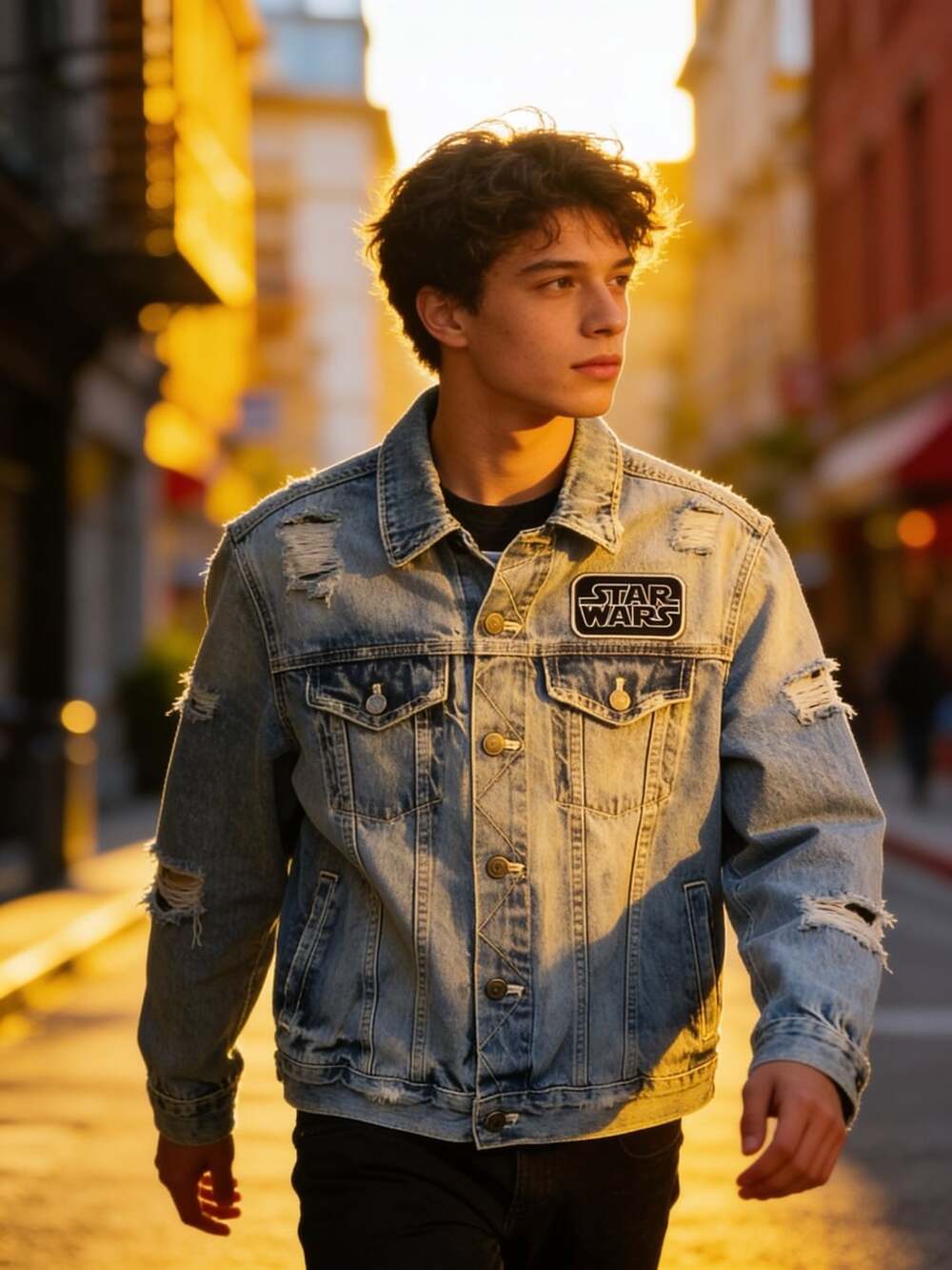 Gap Kids Star Wars Millennium Falcon Graphic Denim Jacket